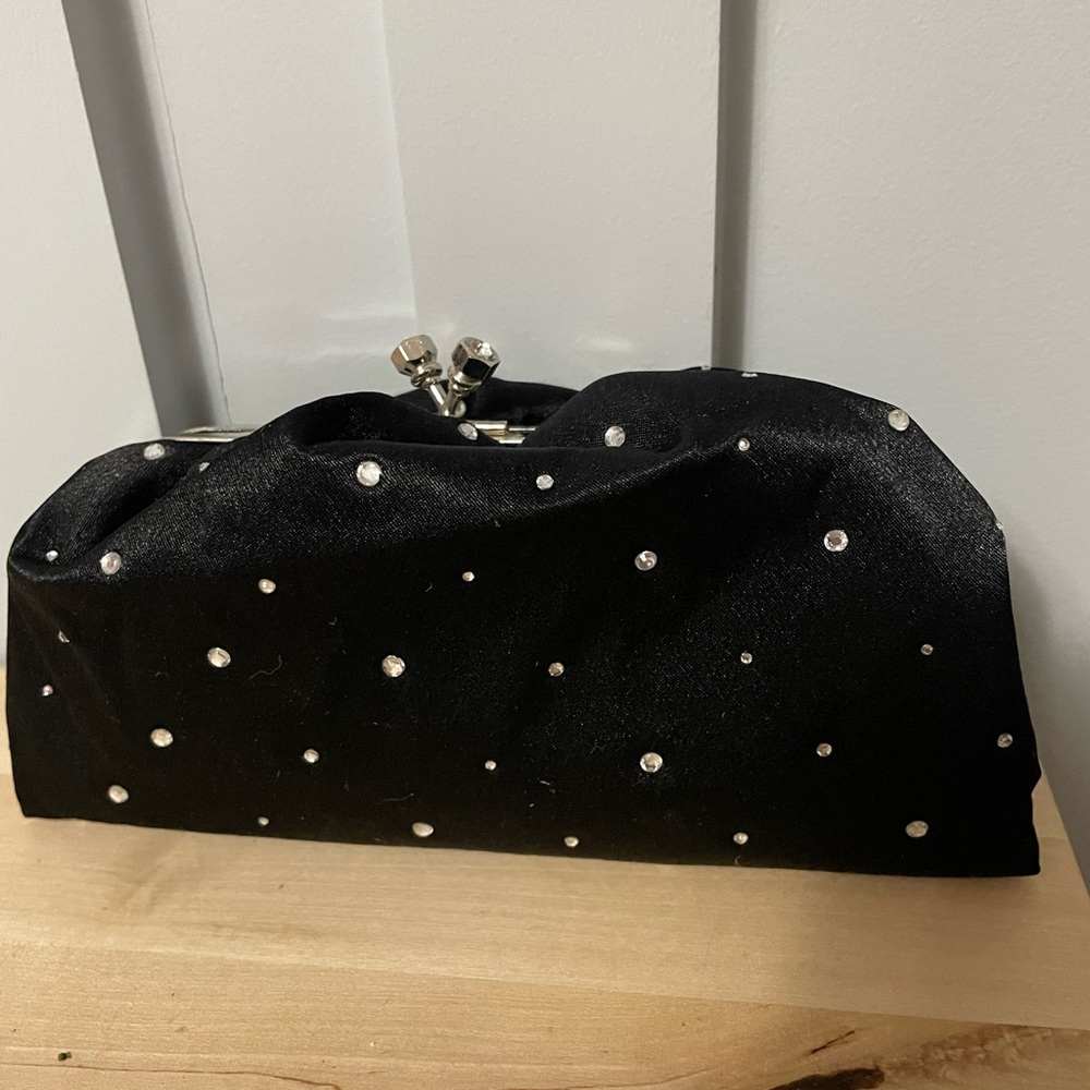 Dress clutch or crossbody with rhinestones